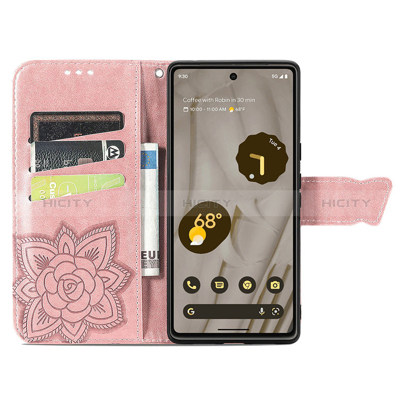 Custodia Portafoglio In Pelle Farfalla Cover con Supporto S01D per Google Pixel 7a 5G