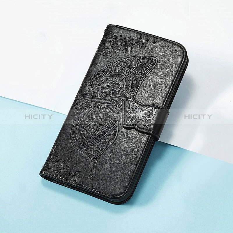 Custodia Portafoglio In Pelle Farfalla Cover con Supporto S01D per Huawei Enjoy 50 Pro Nero