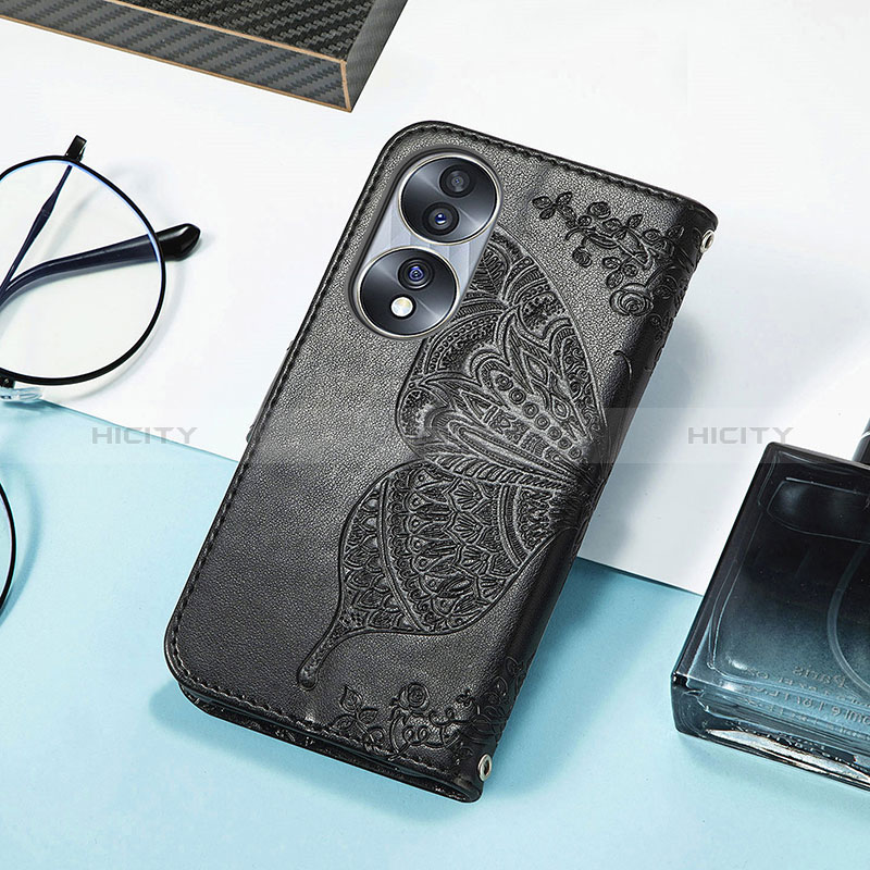 Custodia Portafoglio In Pelle Farfalla Cover con Supporto S01D per Huawei Honor 70 5G