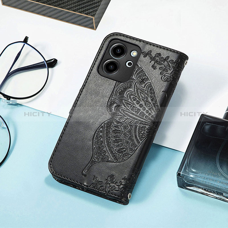 Custodia Portafoglio In Pelle Farfalla Cover con Supporto S01D per Huawei Honor 80 SE 5G