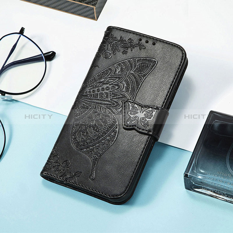 Custodia Portafoglio In Pelle Farfalla Cover con Supporto S01D per Huawei Honor 80 SE 5G Nero