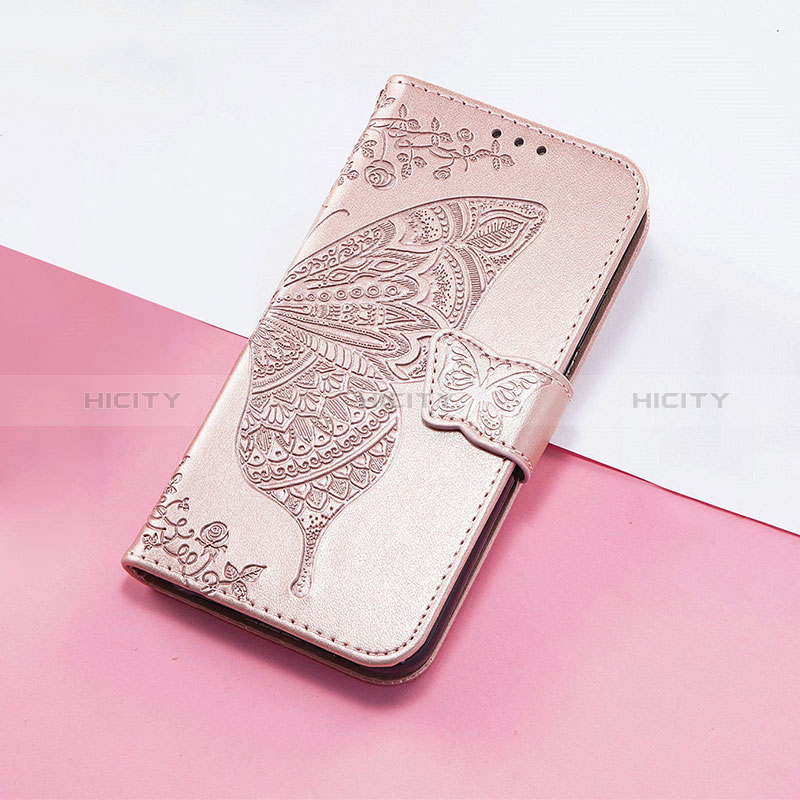 Custodia Portafoglio In Pelle Farfalla Cover con Supporto S01D per Huawei Nova 10 Oro Rosa