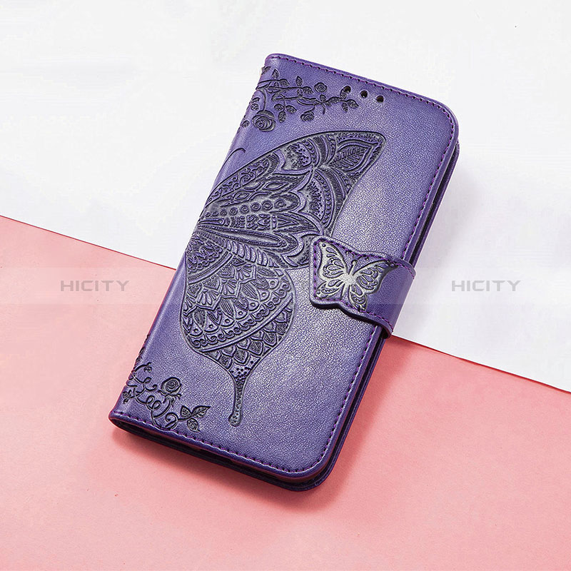 Custodia Portafoglio In Pelle Farfalla Cover con Supporto S01D per Huawei Nova 10 SE Viola