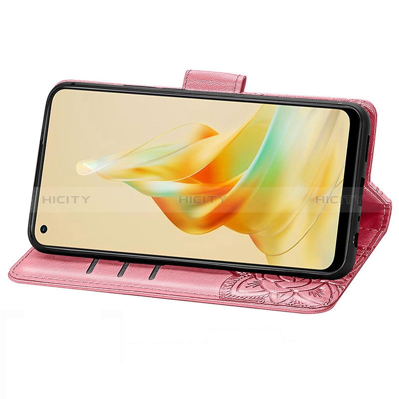 Custodia Portafoglio In Pelle Farfalla Cover con Supporto S01D per Oppo Reno8 T 4G