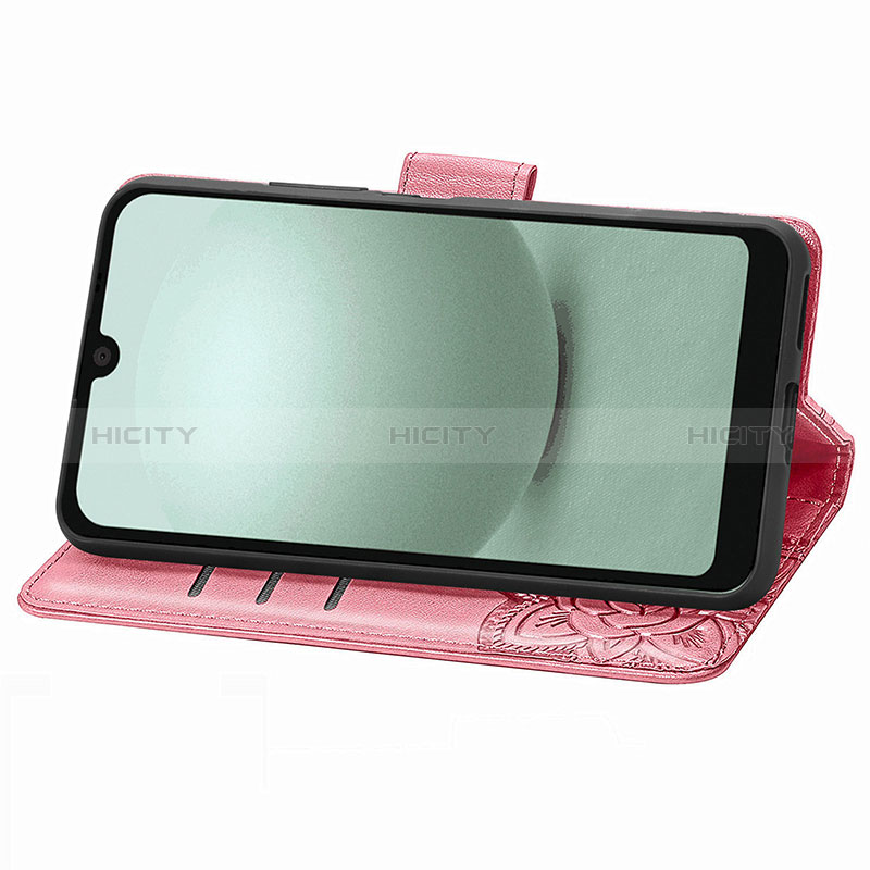 Custodia Portafoglio In Pelle Farfalla Cover con Supporto S01D per Sharp Aquos wish3