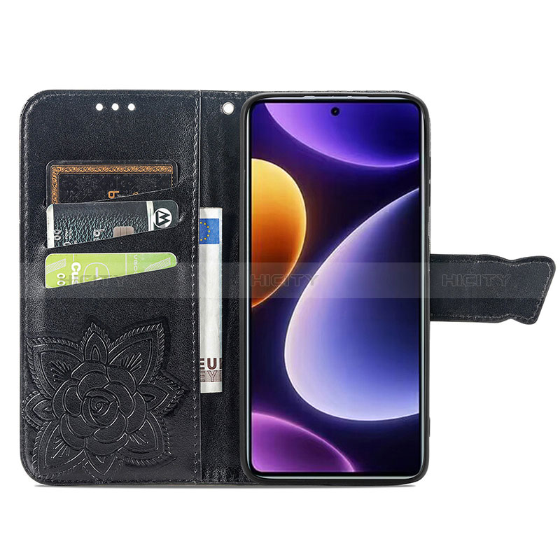 Custodia Portafoglio In Pelle Farfalla Cover con Supporto S01D per Xiaomi Poco F5 5G