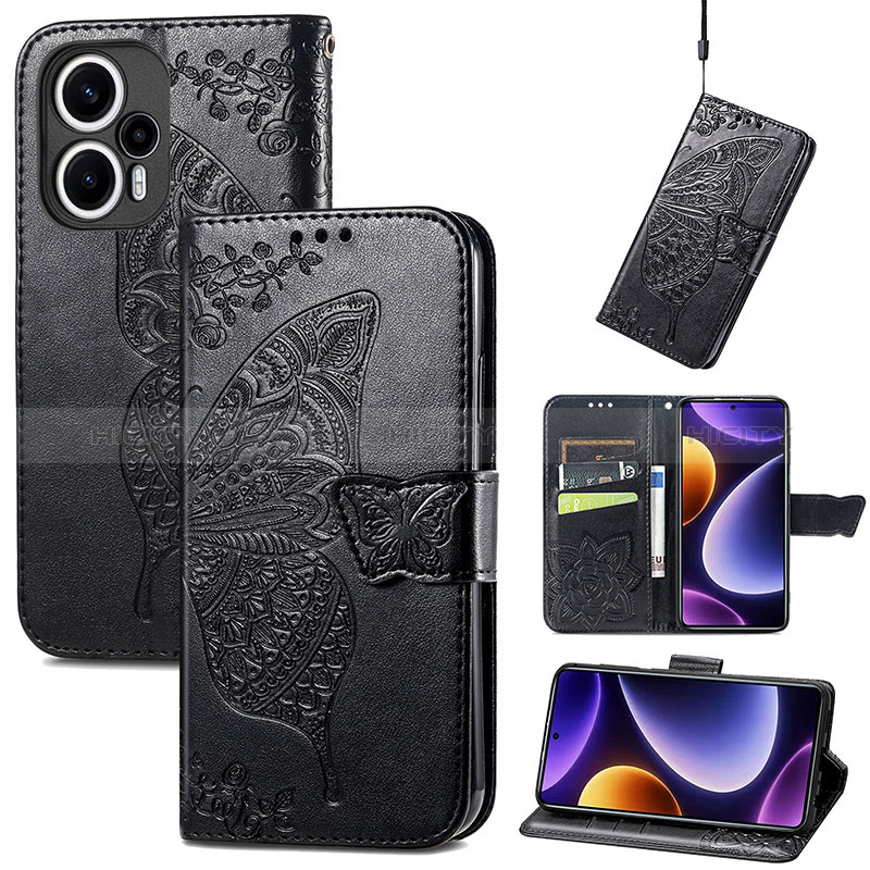 Custodia Portafoglio In Pelle Farfalla Cover con Supporto S01D per Xiaomi Redmi Note 12 Turbo 5G