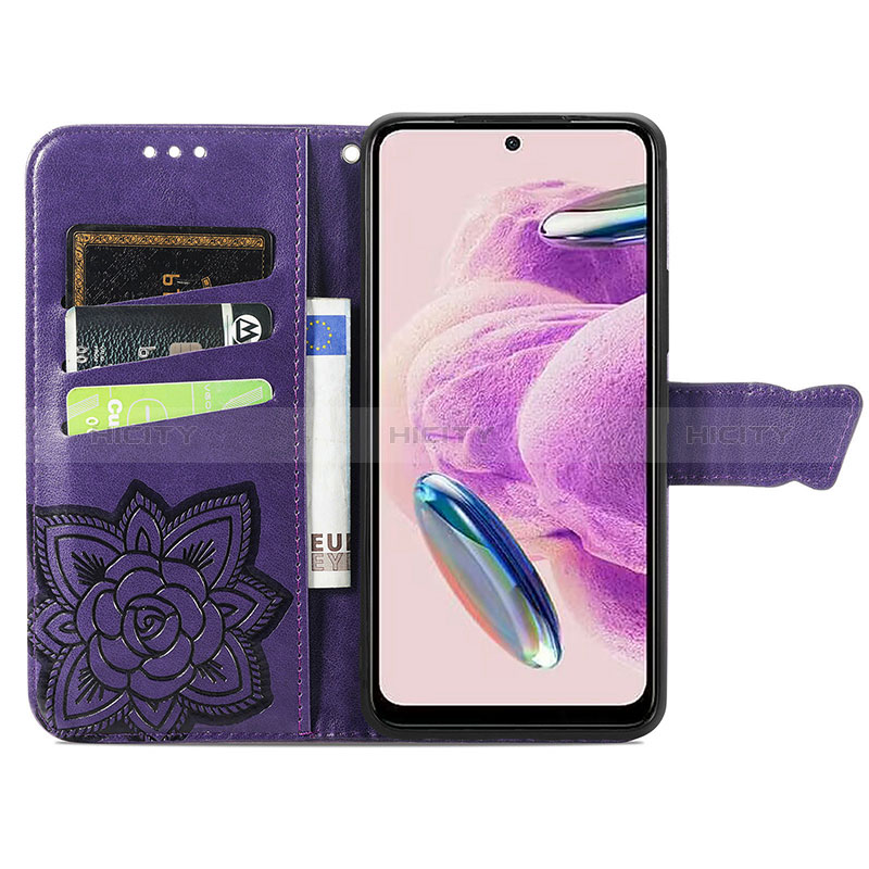 Custodia Portafoglio In Pelle Farfalla Cover con Supporto S01D per Xiaomi Redmi Note 12S