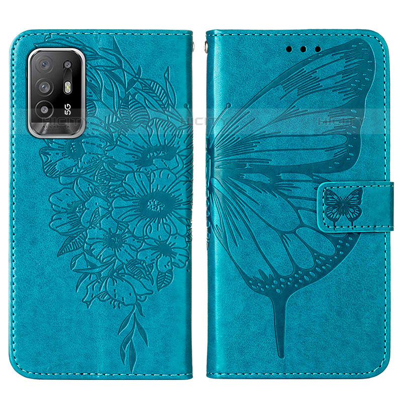 Custodia Portafoglio In Pelle Farfalla Cover con Supporto Y01B per Oppo A95 5G