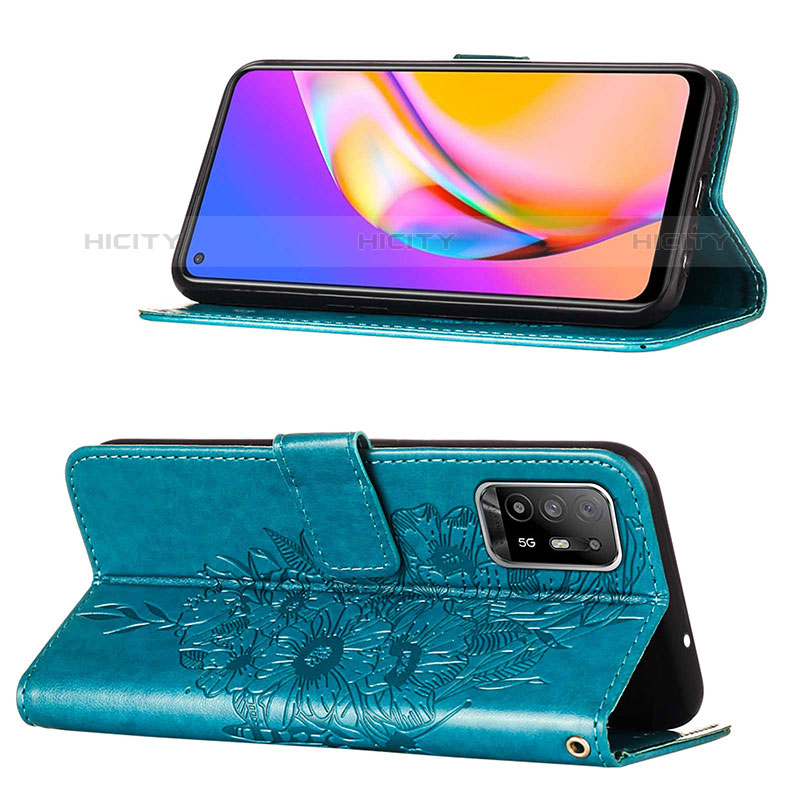 Custodia Portafoglio In Pelle Farfalla Cover con Supporto Y01B per Oppo F19 Pro+ Plus 5G