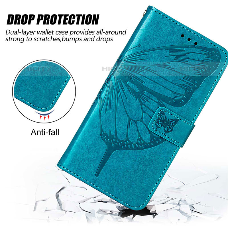 Custodia Portafoglio In Pelle Farfalla Cover con Supporto Y01B per Oppo F19 Pro+ Plus 5G