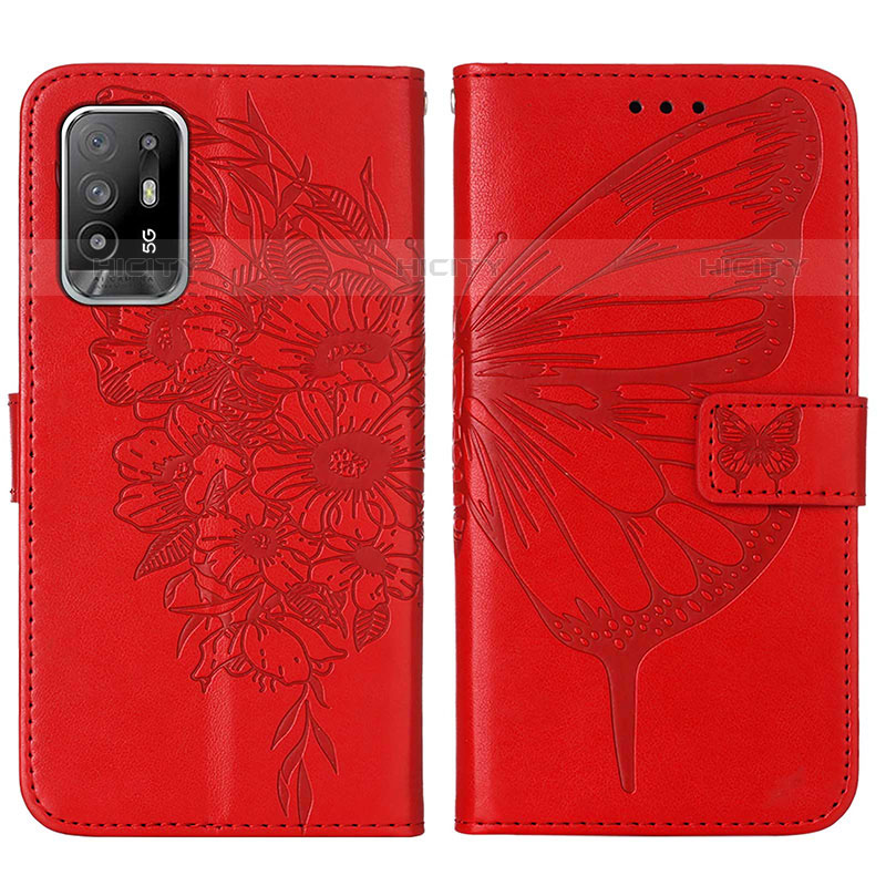 Custodia Portafoglio In Pelle Farfalla Cover con Supporto Y01B per Oppo F19 Pro+ Plus 5G