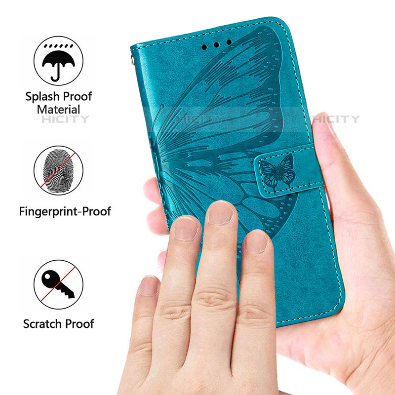 Custodia Portafoglio In Pelle Farfalla Cover con Supporto Y01B per Oppo Reno5 Z 5G