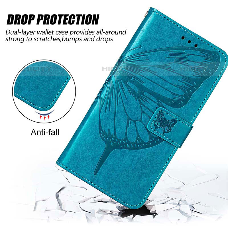 Custodia Portafoglio In Pelle Farfalla Cover con Supporto Y01B per Oppo Reno6 Pro+ Plus 5G