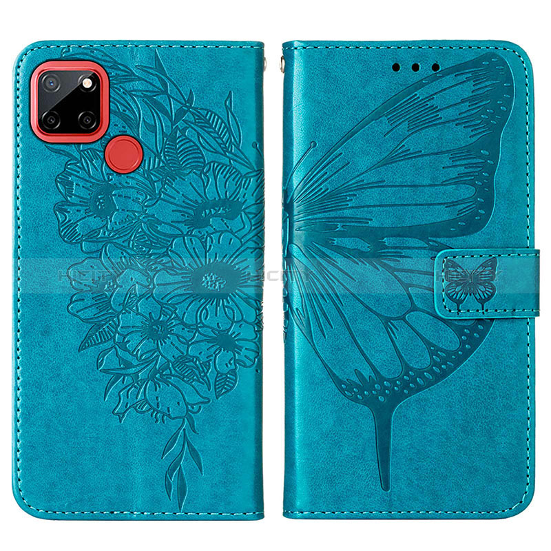 Custodia Portafoglio In Pelle Farfalla Cover con Supporto Y01B per Realme 7i RMX2193