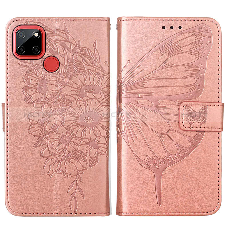 Custodia Portafoglio In Pelle Farfalla Cover con Supporto Y01B per Realme 7i RMX2193