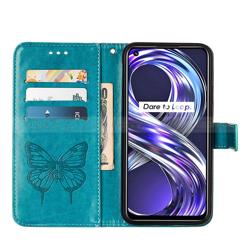 Custodia Portafoglio In Pelle Farfalla Cover con Supporto Y01B per Realme 8i