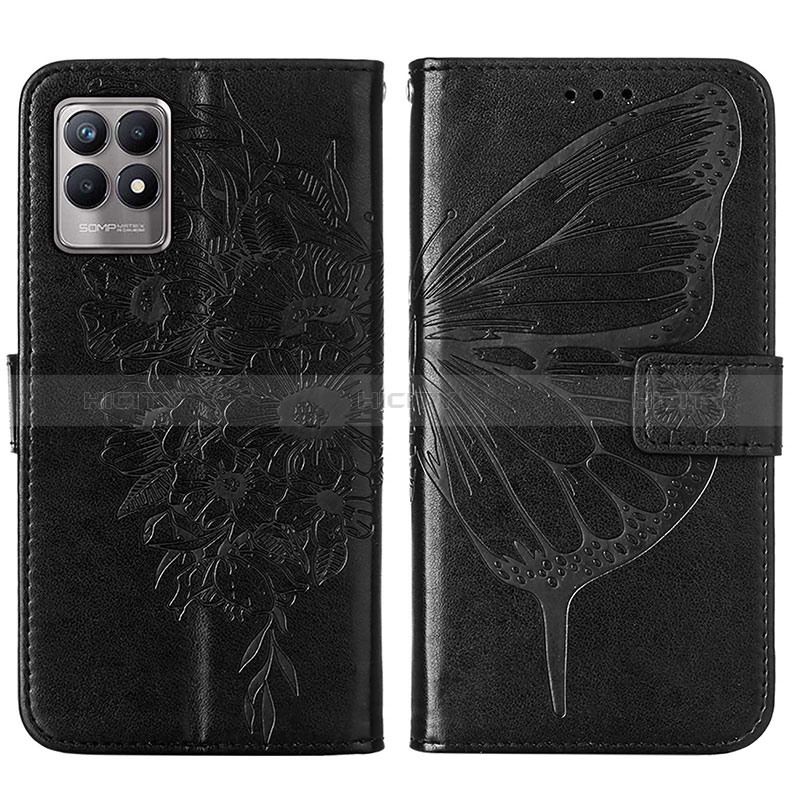 Custodia Portafoglio In Pelle Farfalla Cover con Supporto Y01B per Realme 8i