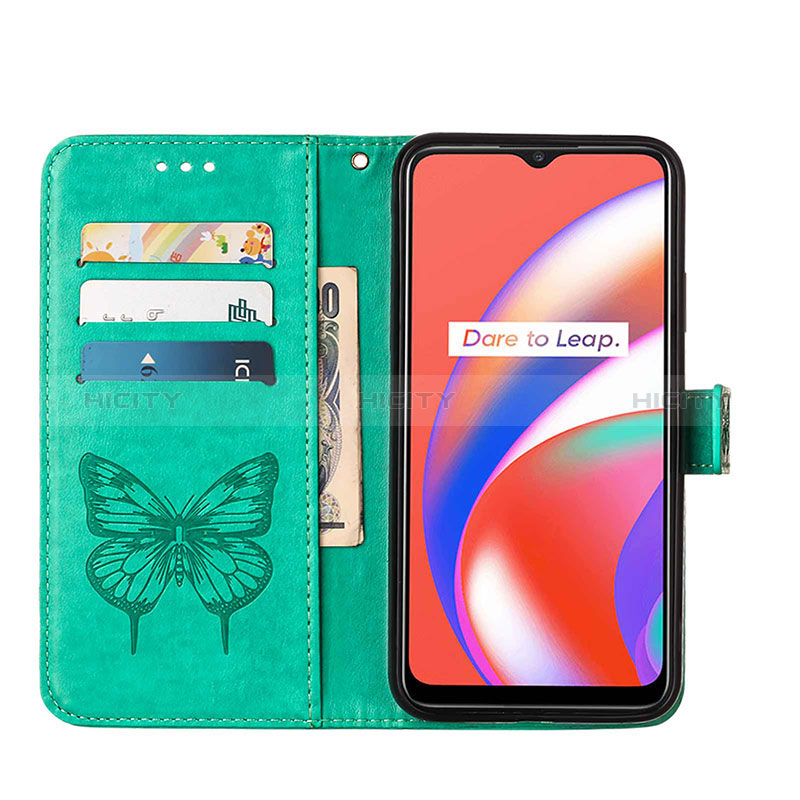 Custodia Portafoglio In Pelle Farfalla Cover con Supporto Y01B per Realme C25