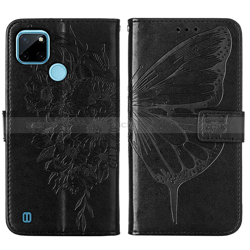 Custodia Portafoglio In Pelle Farfalla Cover con Supporto Y01B per Realme C25Y India