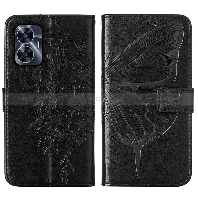 Custodia Portafoglio In Pelle Farfalla Cover con Supporto Y01B per Realme C55