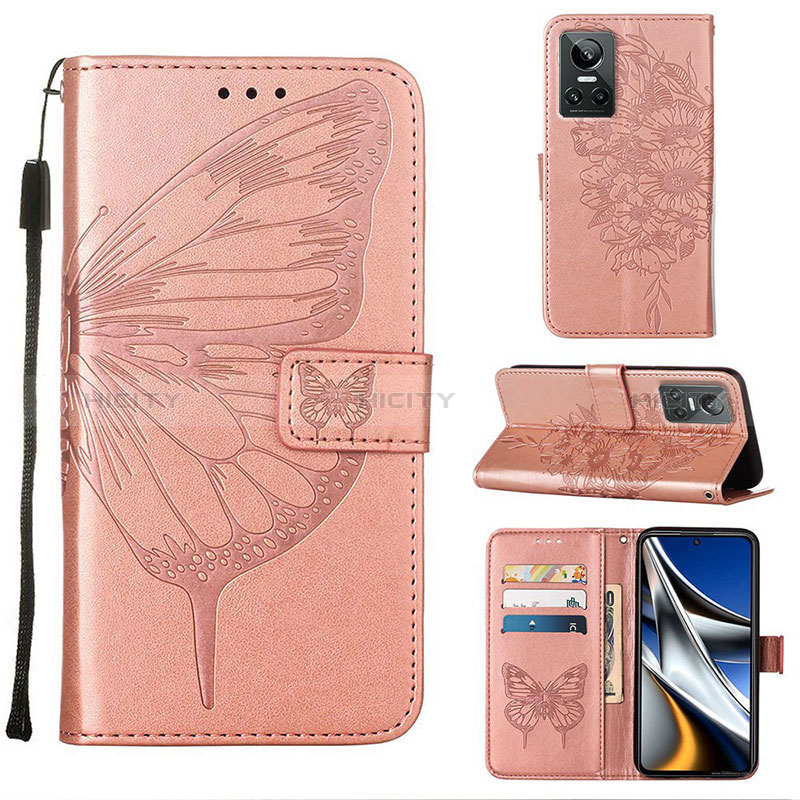 Custodia Portafoglio In Pelle Farfalla Cover con Supporto Y01B per Realme GT Neo3 5G