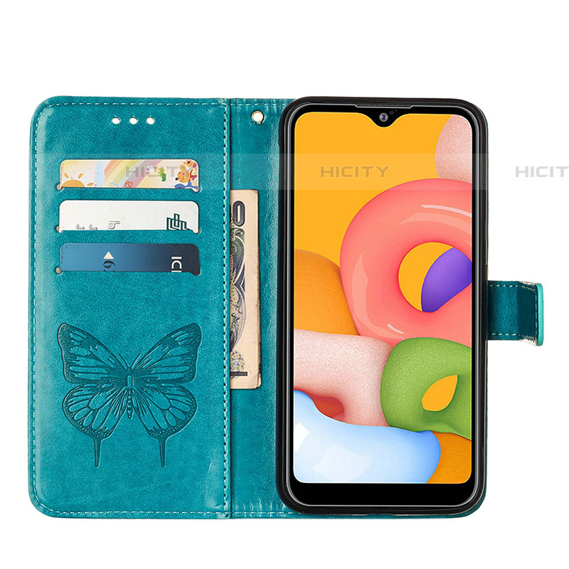 Custodia Portafoglio In Pelle Farfalla Cover con Supporto Y01B per Samsung Galaxy A01 SM-A015