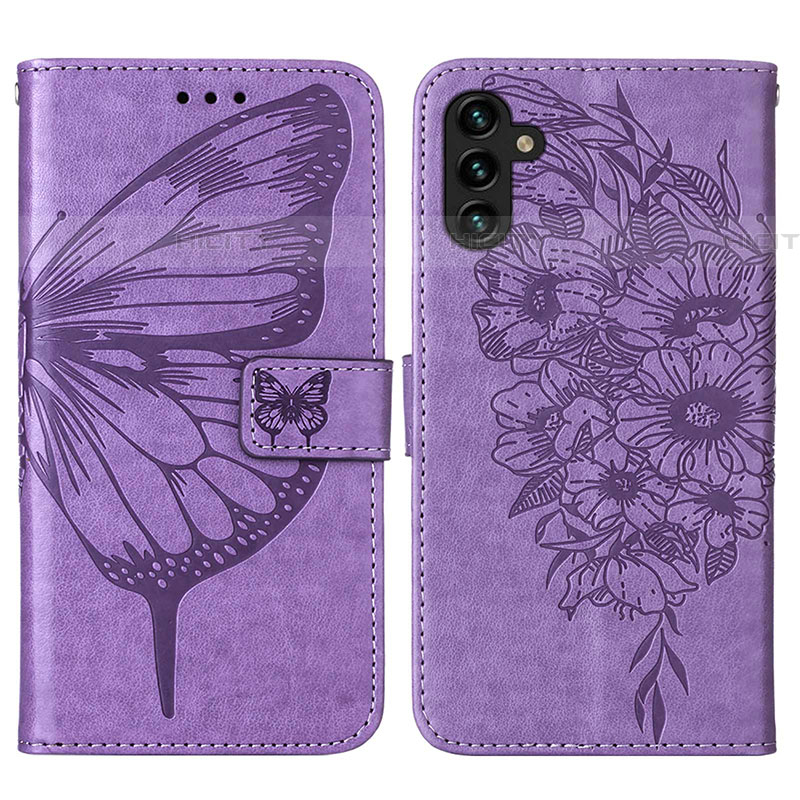 Custodia Portafoglio In Pelle Farfalla Cover con Supporto Y01B per Samsung Galaxy A04s