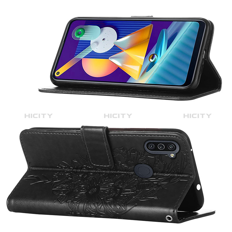 Custodia Portafoglio In Pelle Farfalla Cover con Supporto Y01B per Samsung Galaxy A11