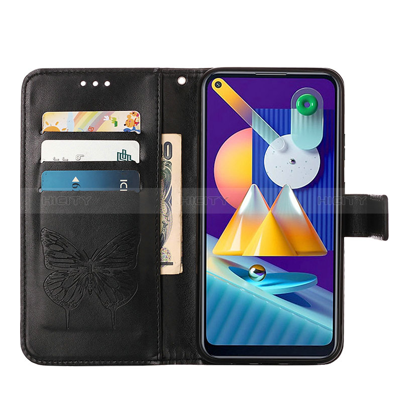 Custodia Portafoglio In Pelle Farfalla Cover con Supporto Y01B per Samsung Galaxy A11