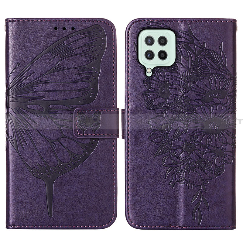 Custodia Portafoglio In Pelle Farfalla Cover con Supporto Y01B per Samsung Galaxy A22 4G