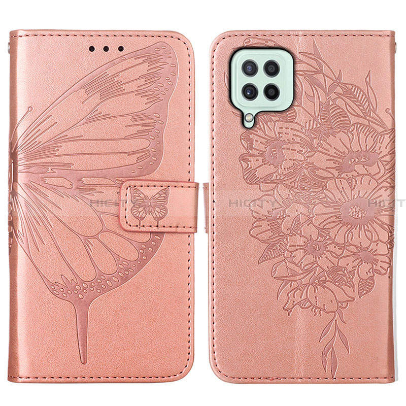 Custodia Portafoglio In Pelle Farfalla Cover con Supporto Y01B per Samsung Galaxy A22 4G