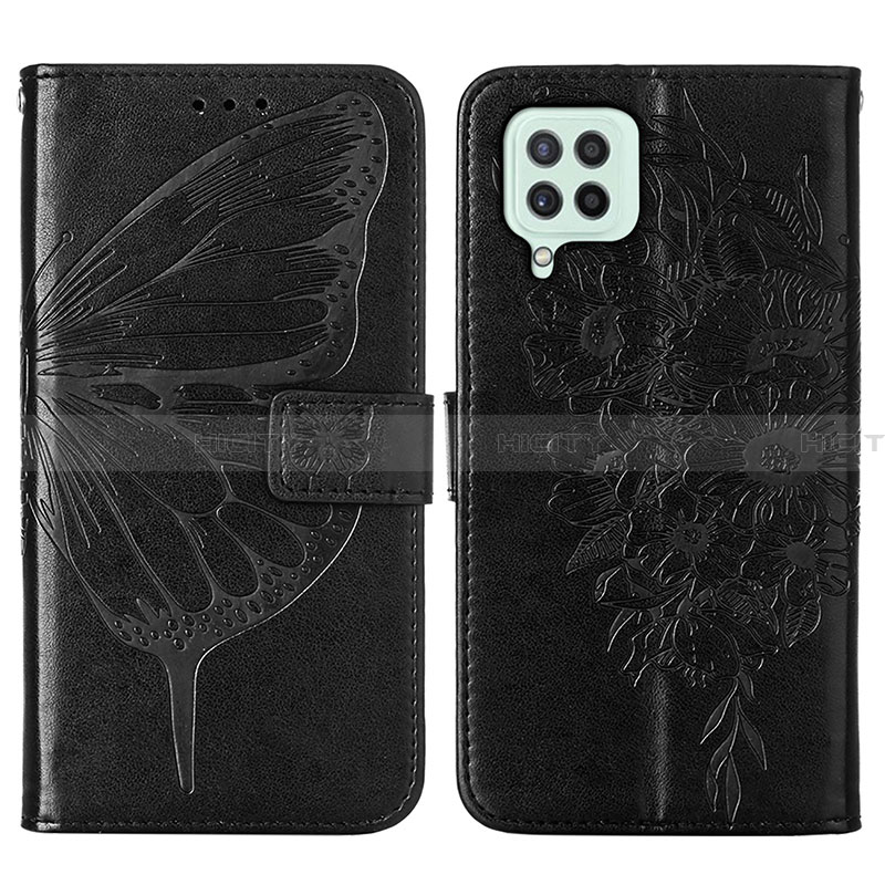 Custodia Portafoglio In Pelle Farfalla Cover con Supporto Y01B per Samsung Galaxy A22 4G