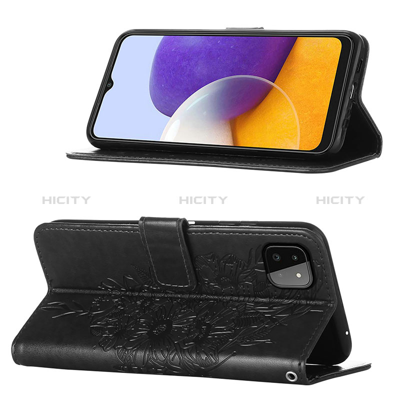 Custodia Portafoglio In Pelle Farfalla Cover con Supporto Y01B per Samsung Galaxy A22s 5G