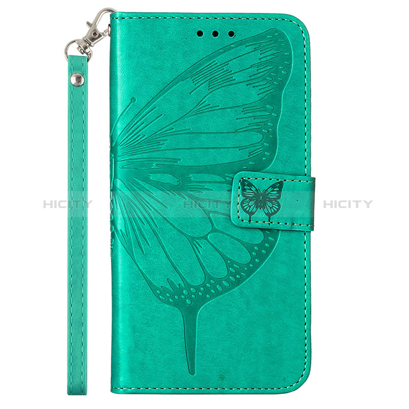 Custodia Portafoglio In Pelle Farfalla Cover con Supporto Y01B per Samsung Galaxy A23 5G Verde