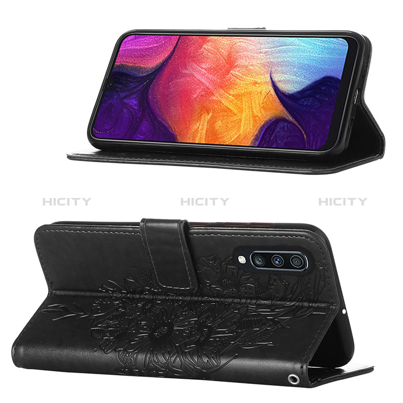 Custodia Portafoglio In Pelle Farfalla Cover con Supporto Y01B per Samsung Galaxy A30S