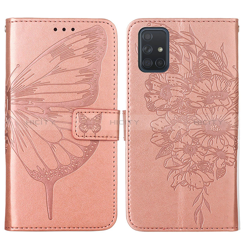 Custodia Portafoglio In Pelle Farfalla Cover con Supporto Y01B per Samsung Galaxy A51 4G