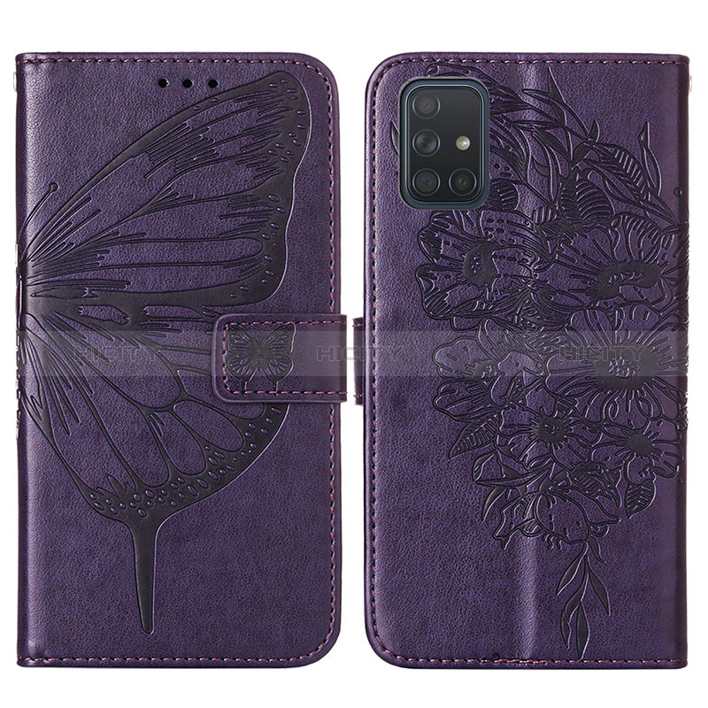 Custodia Portafoglio In Pelle Farfalla Cover con Supporto Y01B per Samsung Galaxy A51 4G