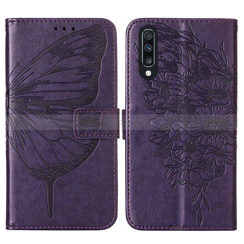 Custodia Portafoglio In Pelle Farfalla Cover con Supporto Y01B per Samsung Galaxy A70S