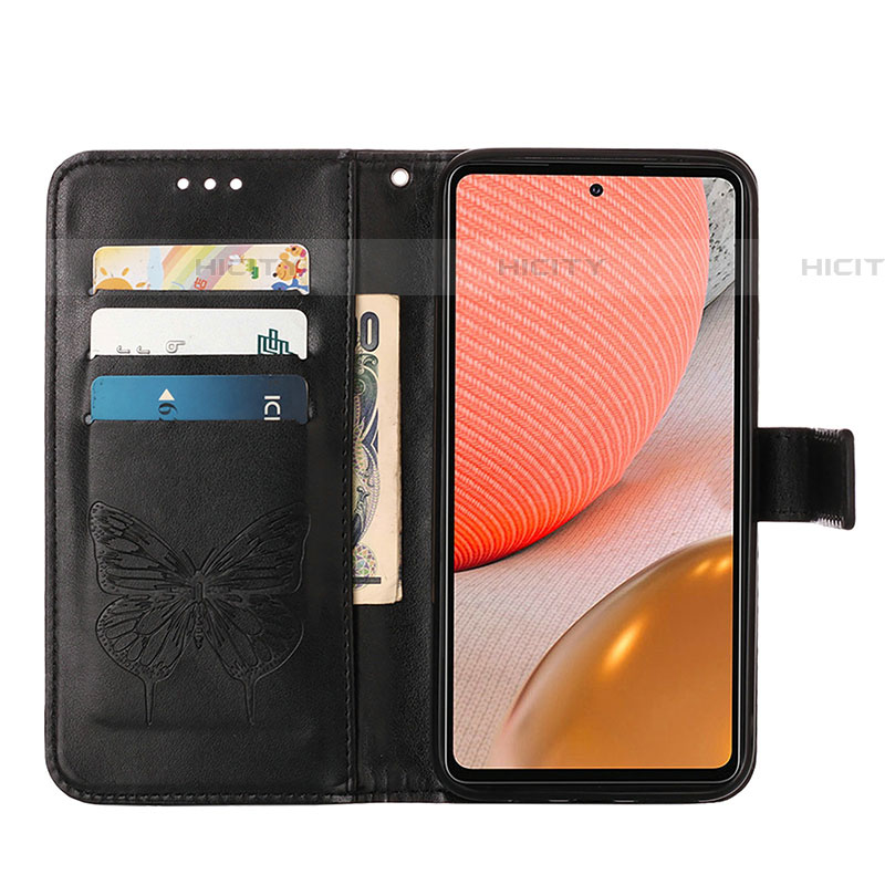 Custodia Portafoglio In Pelle Farfalla Cover con Supporto Y01B per Samsung Galaxy A72 5G