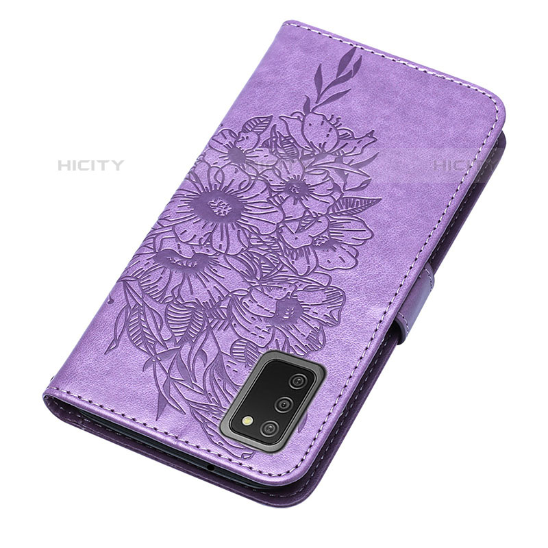 Custodia Portafoglio In Pelle Farfalla Cover con Supporto Y01B per Samsung Galaxy M02s