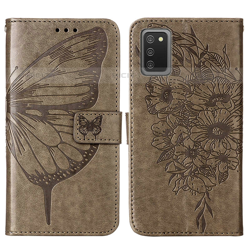 Custodia Portafoglio In Pelle Farfalla Cover con Supporto Y01B per Samsung Galaxy M02s