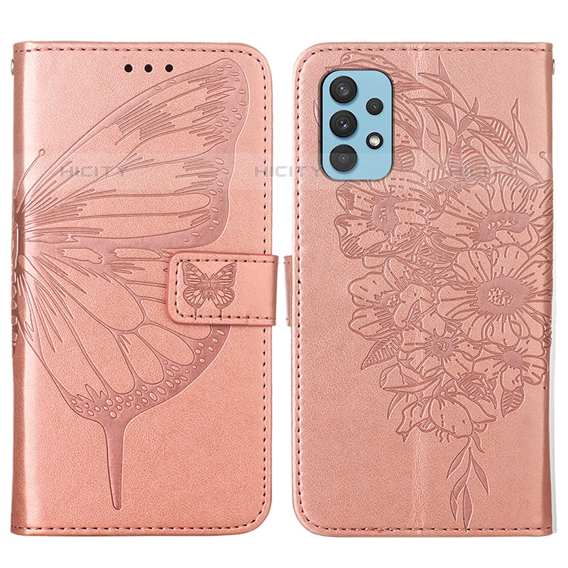 Custodia Portafoglio In Pelle Farfalla Cover con Supporto Y01B per Samsung Galaxy M32 5G