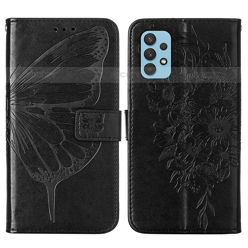 Custodia Portafoglio In Pelle Farfalla Cover con Supporto Y01B per Samsung Galaxy M32 5G