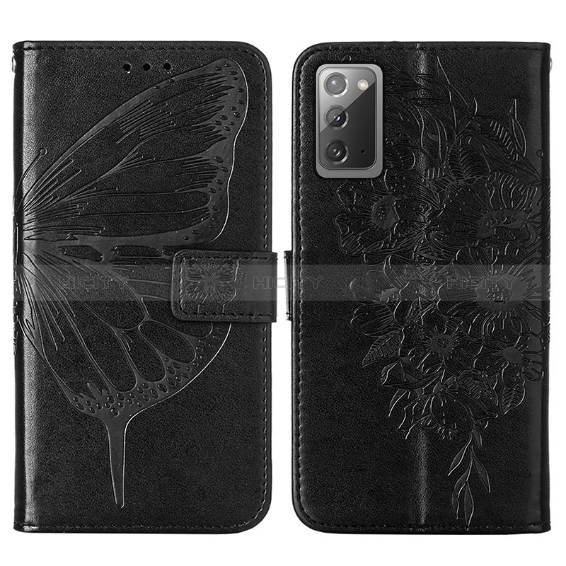 Custodia Portafoglio In Pelle Farfalla Cover con Supporto Y01B per Samsung Galaxy Note 20 5G