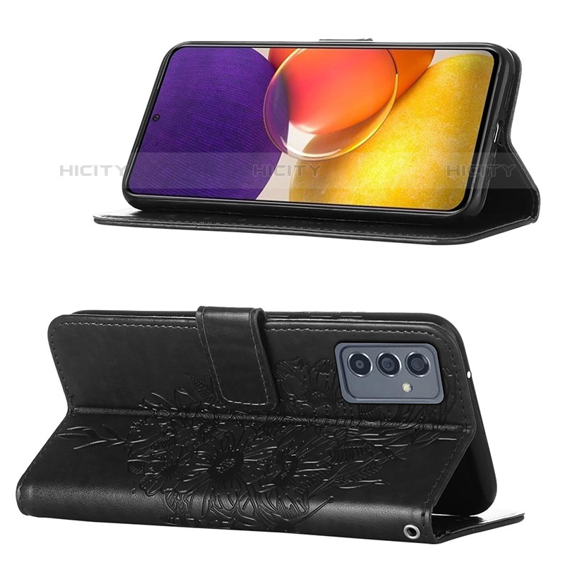 Custodia Portafoglio In Pelle Farfalla Cover con Supporto Y01B per Samsung Galaxy Quantum2 5G