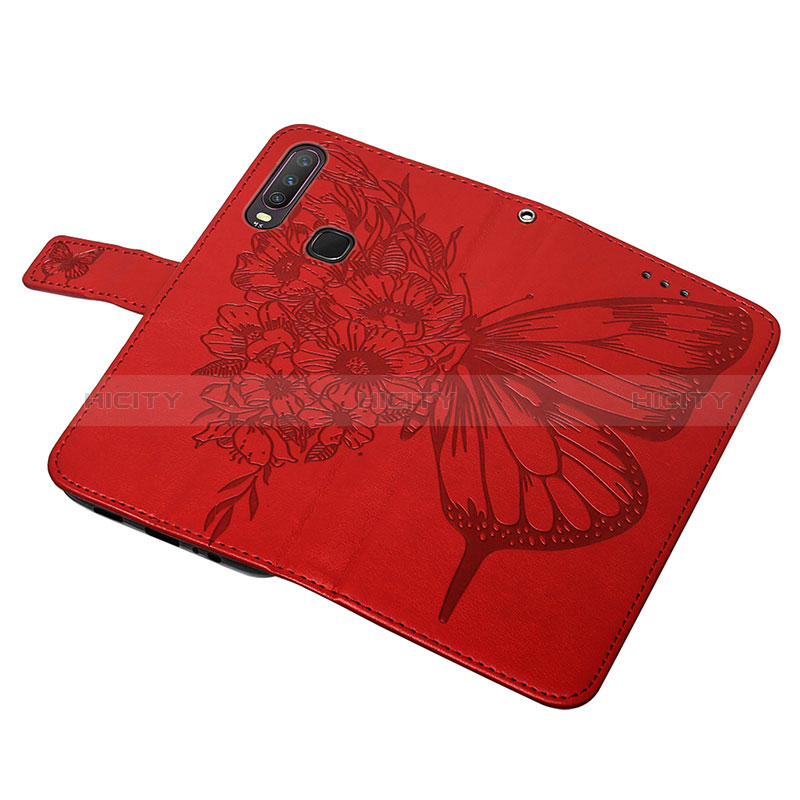 Custodia Portafoglio In Pelle Farfalla Cover con Supporto Y01B per Vivo Y3s