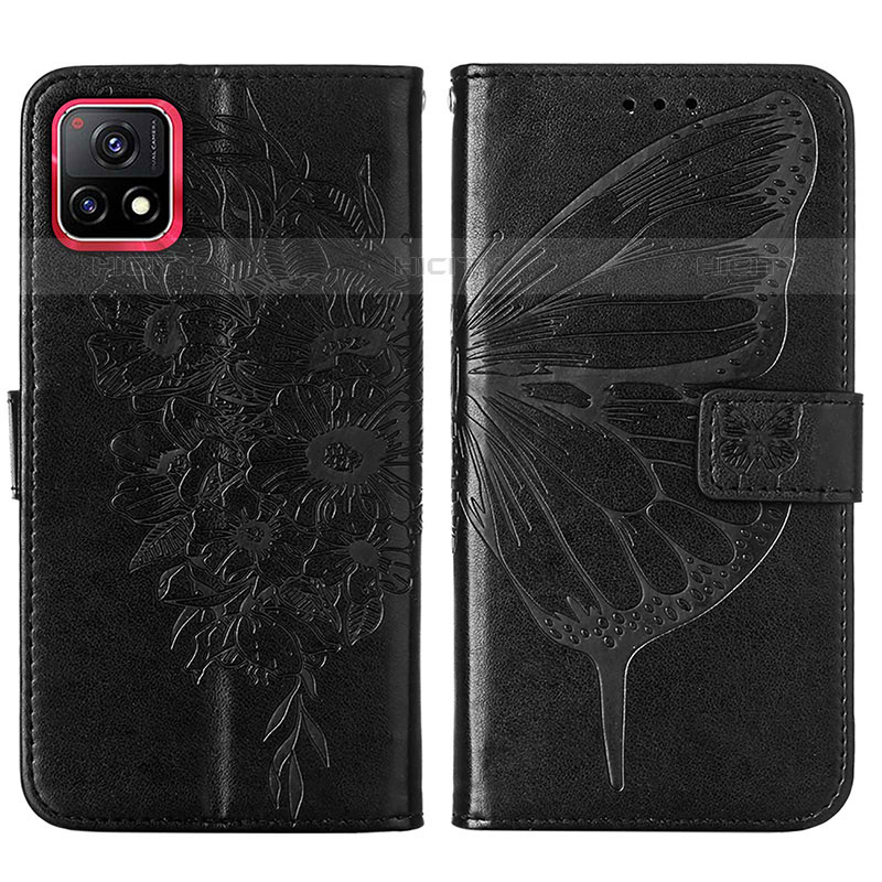 Custodia Portafoglio In Pelle Farfalla Cover con Supporto Y01B per Vivo Y52s 5G