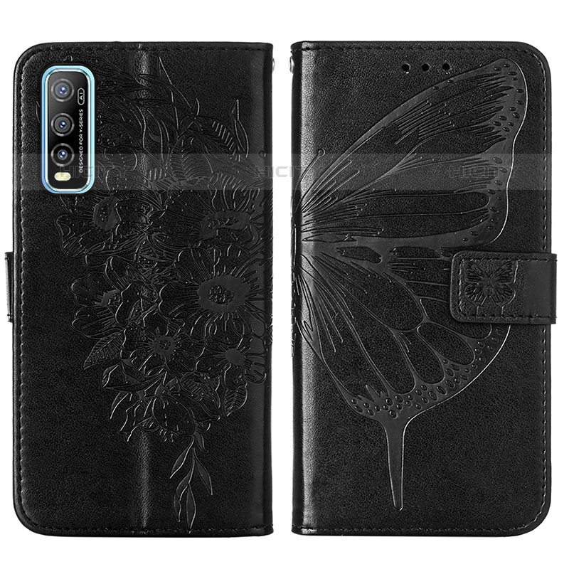 Custodia Portafoglio In Pelle Farfalla Cover con Supporto Y01B per Vivo Y70S 5G