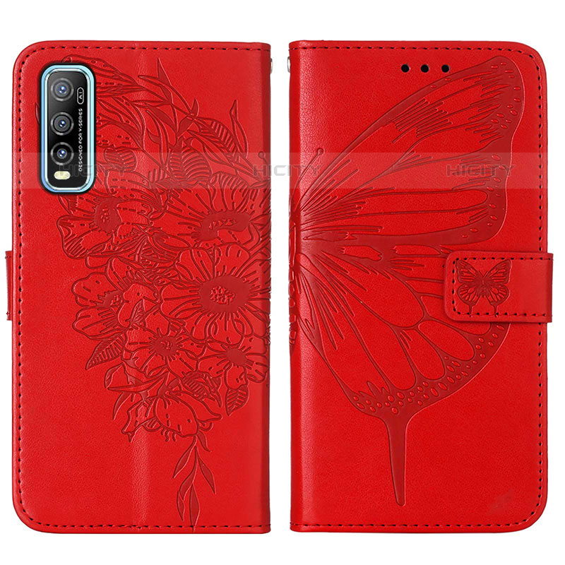 Custodia Portafoglio In Pelle Farfalla Cover con Supporto Y01B per Vivo Y70S 5G